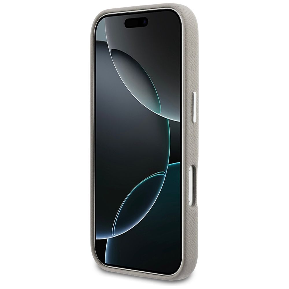 KARL LAGERFELD Hülle für iPhone 17 Pro kompatibel mit MagSafe KLHMP17L5PGFKHGG (PU FW mit K-Head Logo) Grau – Bild 6