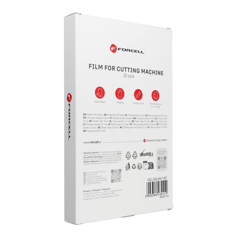 Hybrid-Nanoglasfolien für Schneidemaschine Forcell F-Protect Flexible NANO 7H MATT 196 x 125 mm, 25 Stück – Bild 3