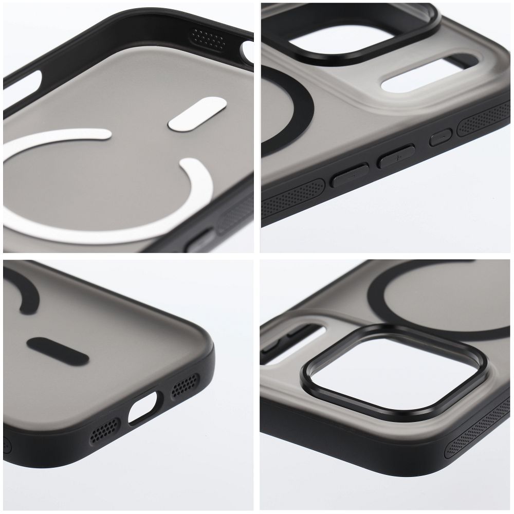 Hülle für iPhone 16 Flexline Mag Cover kompatibel mit MagSafe schwarz – Bild 6