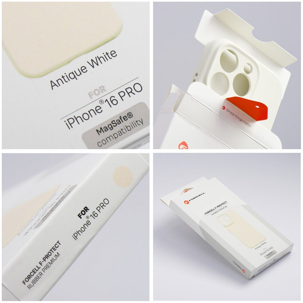 Hülle für Samsung S26 PLUS Forcell F-Protect Rubber Premium kompatibel mit MagSafe in Antikweiß – Bild 7