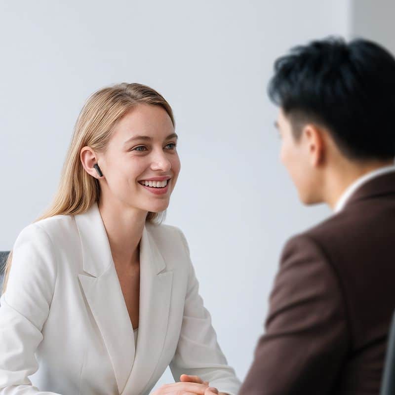 Kabellose Ohrhörer Hoco TWS ANC + ENC + KI-Übersetzung EQ27 Metallgrau – Bild 5