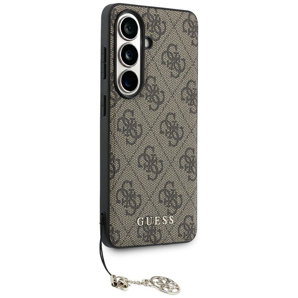 GUESS Hülle für SAMSUNG S26 GUHMS26SGF4GBR (PU 4G Classic Logo mit Anhänger) braun – Bild 4
