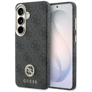 GUESS Hülle für SAMSUNG S26 GUHMS26SP4GRMDEK (4G Rhinestone Rundes Logo MagSafe) Schwarz