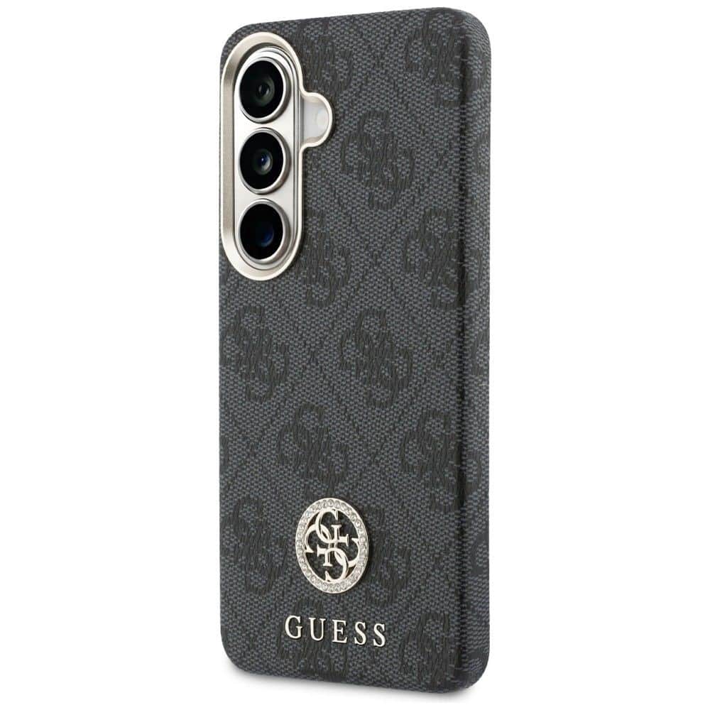 GUESS Hülle für SAMSUNG S26 GUHMS26SP4GRMDEK (4G Rhinestone Rundes Logo MagSafe) Schwarz – Bild 3