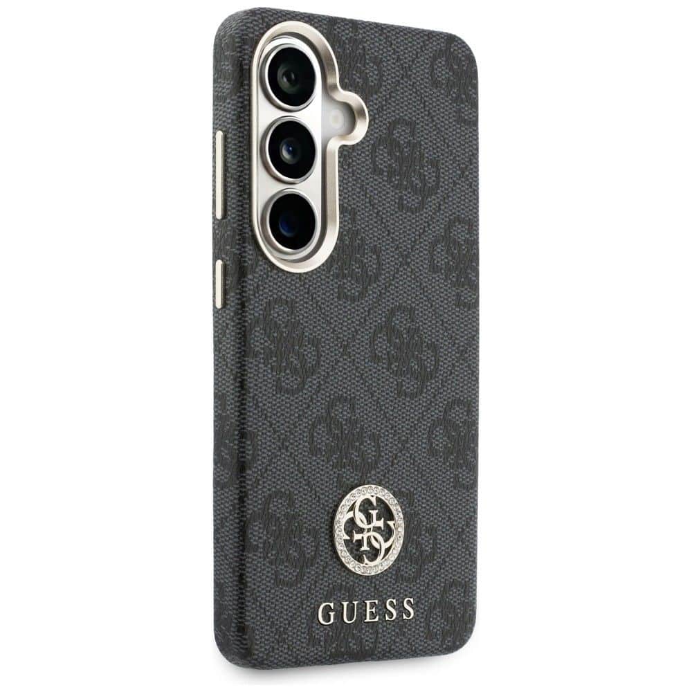 GUESS Hülle für SAMSUNG S26 GUHMS26SP4GRMDEK (4G Rhinestone Rundes Logo MagSafe) Schwarz – Bild 5