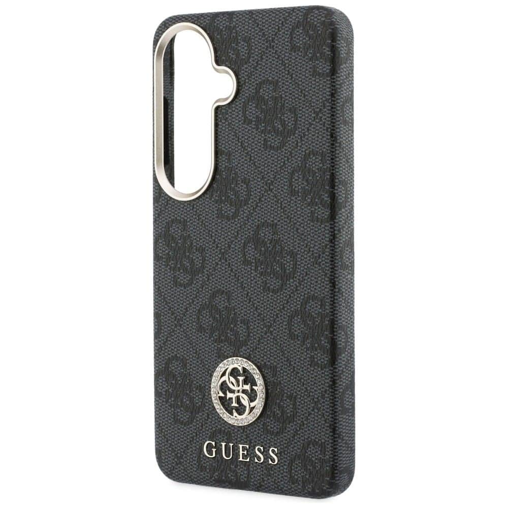 GUESS Hülle für SAMSUNG S26 GUHMS26SP4GRMDEK (4G Rhinestone Rundes Logo MagSafe) Schwarz – Bild 7