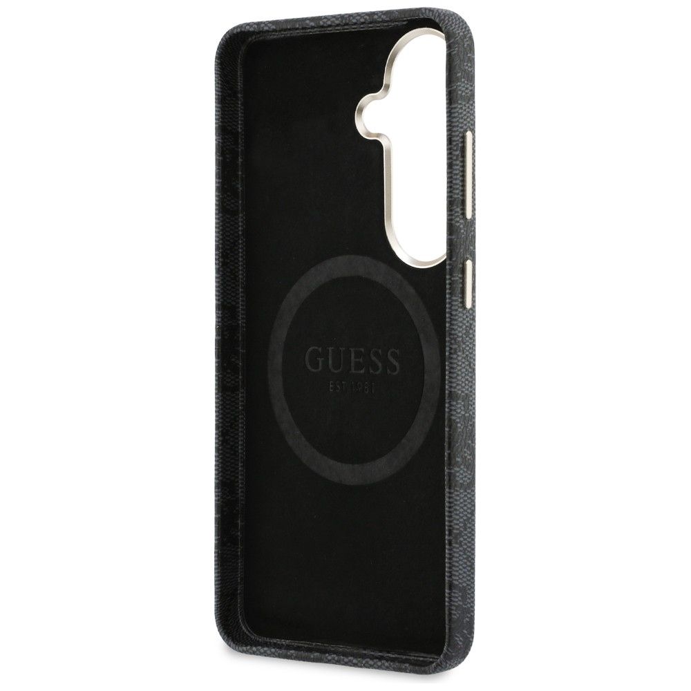 GUESS Hülle für SAMSUNG S26 GUHMS26SP4GRMDEK (4G Rhinestone Rundes Logo MagSafe) Schwarz – Bild 8