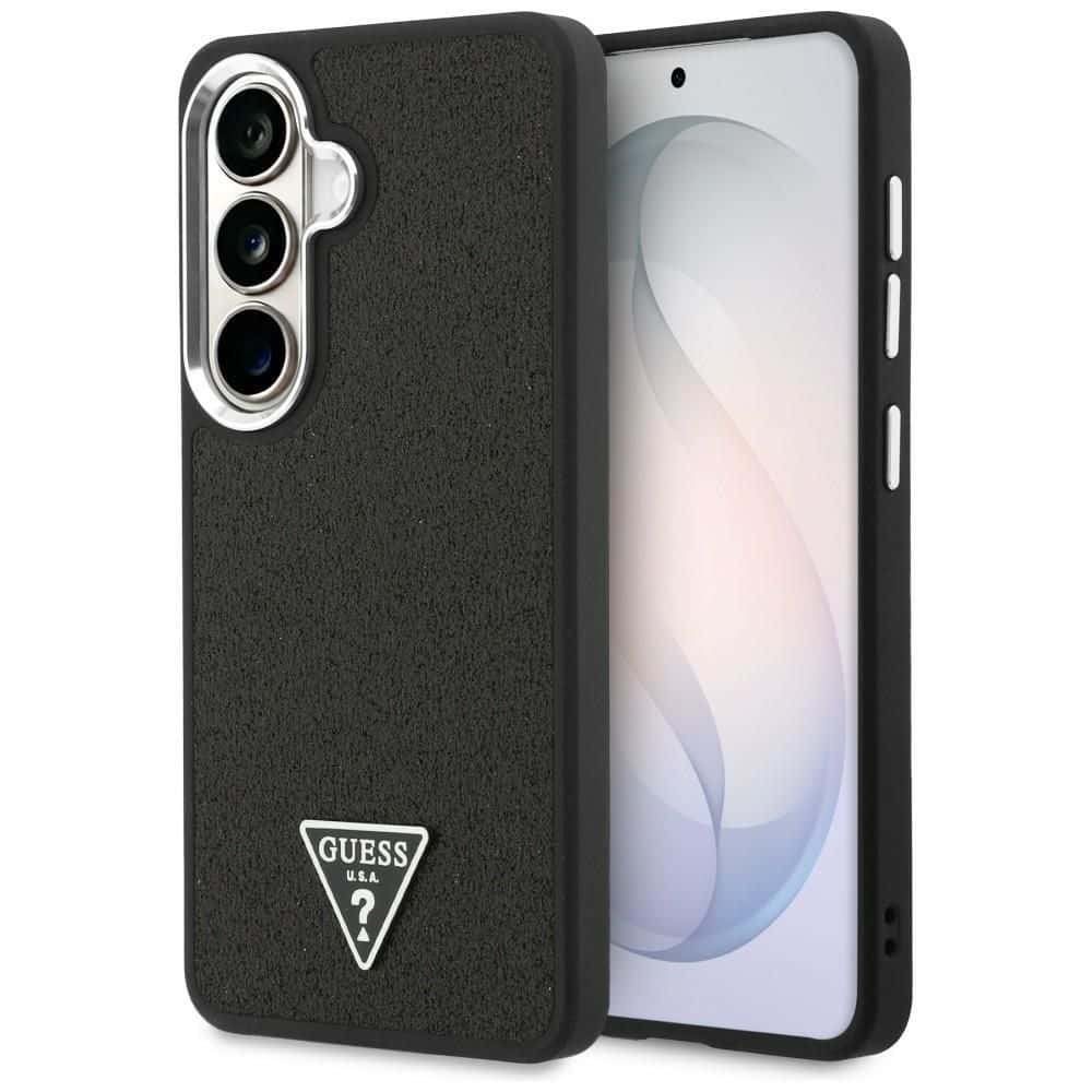 GUESS Hülle für SAMSUNG S26 GUHMS26SPFGTSCMK (Fixed Glitter Triangle MagSafe) schwarz
