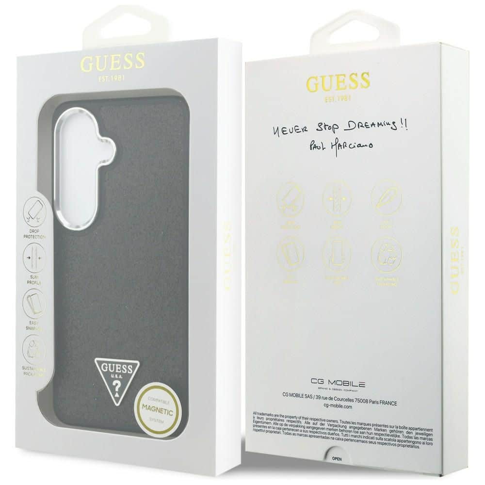 GUESS Hülle für SAMSUNG S26 GUHMS26SPFGTSCMK (Fixed Glitter Triangle MagSafe) schwarz – Bild 9