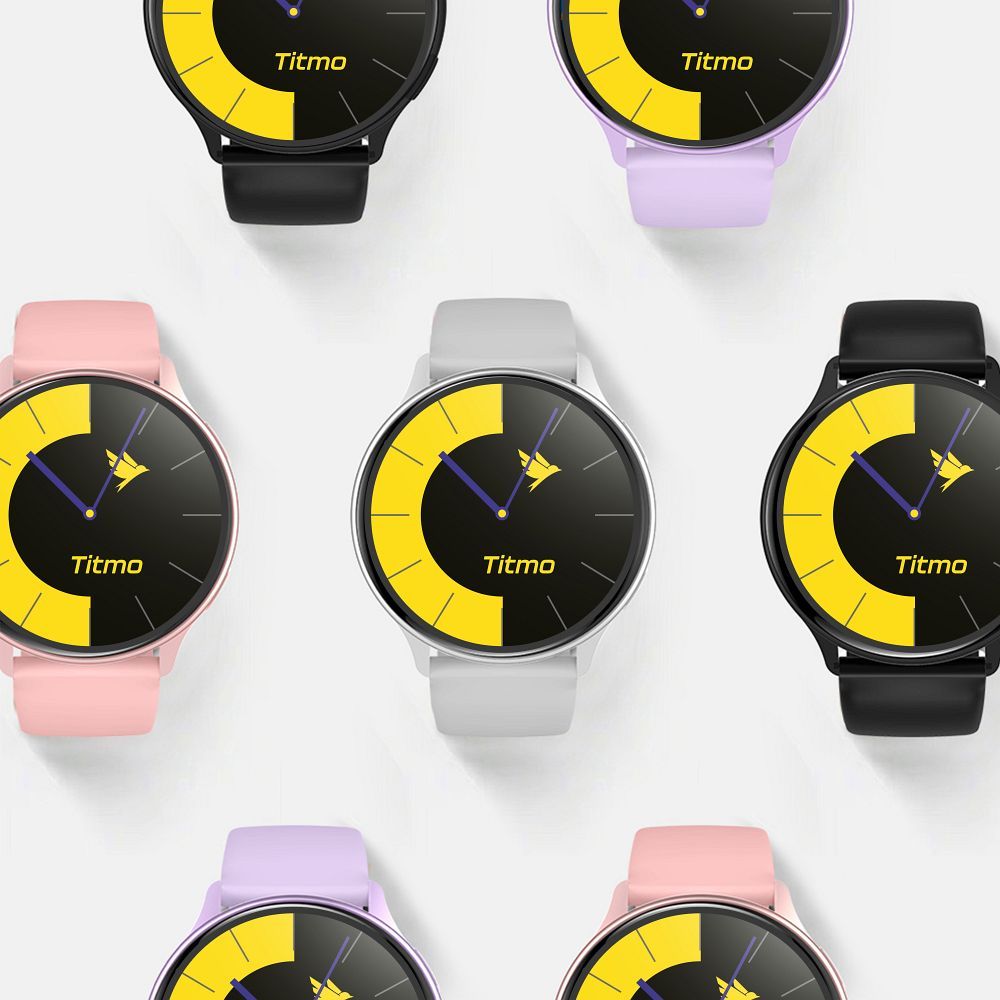 Smartwatch TITMO O-170 (AMOLED, Bluetooth-Anrufe, goldfarbenes Edelstahl-Mesh-Armband) gold – Bild 13