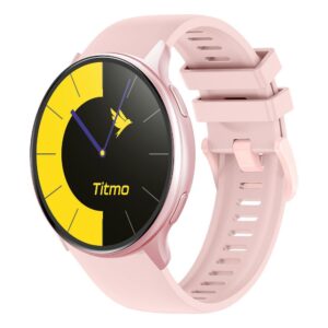 Smartwatch TITMO O-200 (GPS, AMOLED, Bluetooth-Anrufe, Silikonarmband) Pink