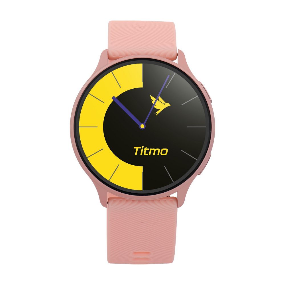 Smartwatch TITMO O-200 (GPS, AMOLED, Bluetooth-Anrufe, Silikonarmband) Pink – Bild 4