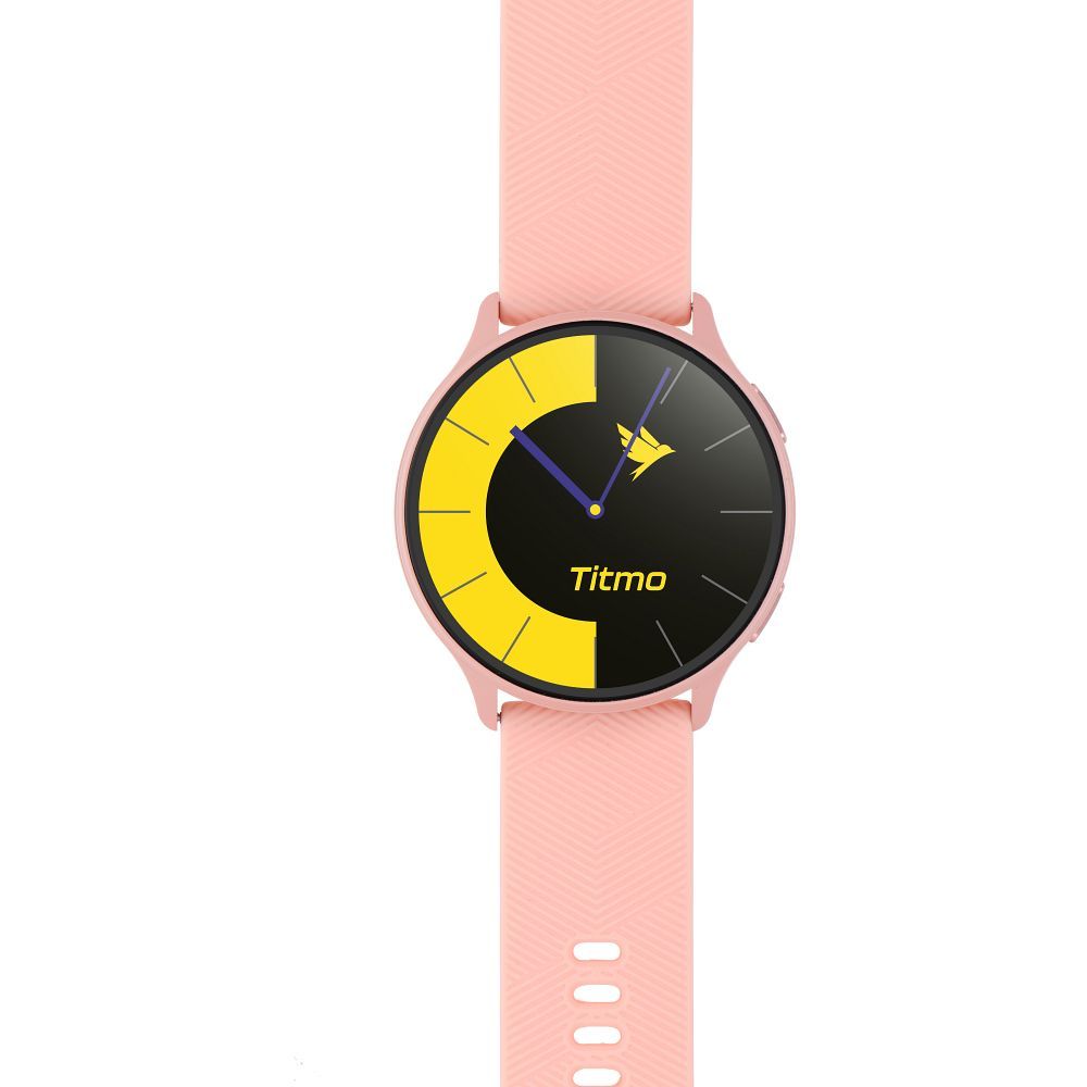 Smartwatch TITMO O-200 (GPS, AMOLED, Bluetooth-Anrufe, Silikonarmband) Pink – Bild 8