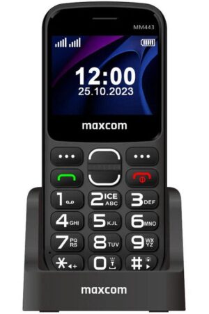MAXCOM Telefon für Senioren MM443 Schwarz