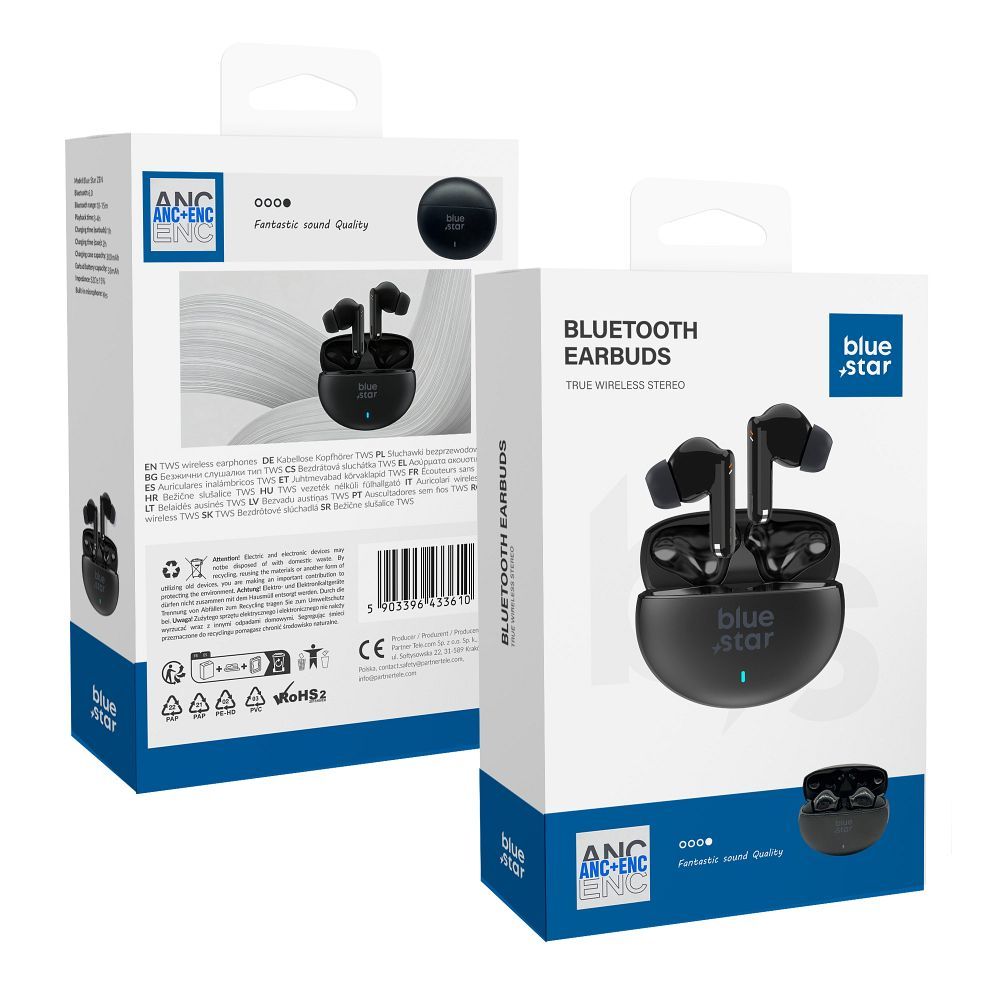 Kabellose Ohrhörer BLUE STAR ZEN ANC + ENC TX5 TWS Schwarz