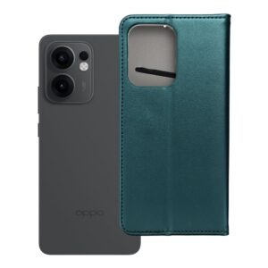 SMART MAGNETO Book Case für OPPO RENO 13F 4G / 5G Dunkelgrün