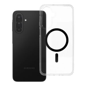 Drop Glue Farbiger Ring Mag Cover kompatibel mit MagSafe für SAMSUNG A17 Schwarz