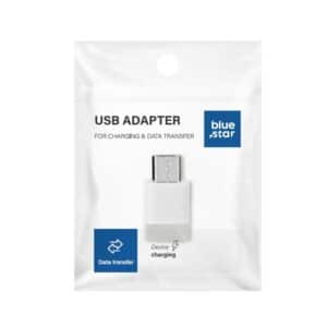 Adapter Typ C auf Micro USB Blue Star – Weiß