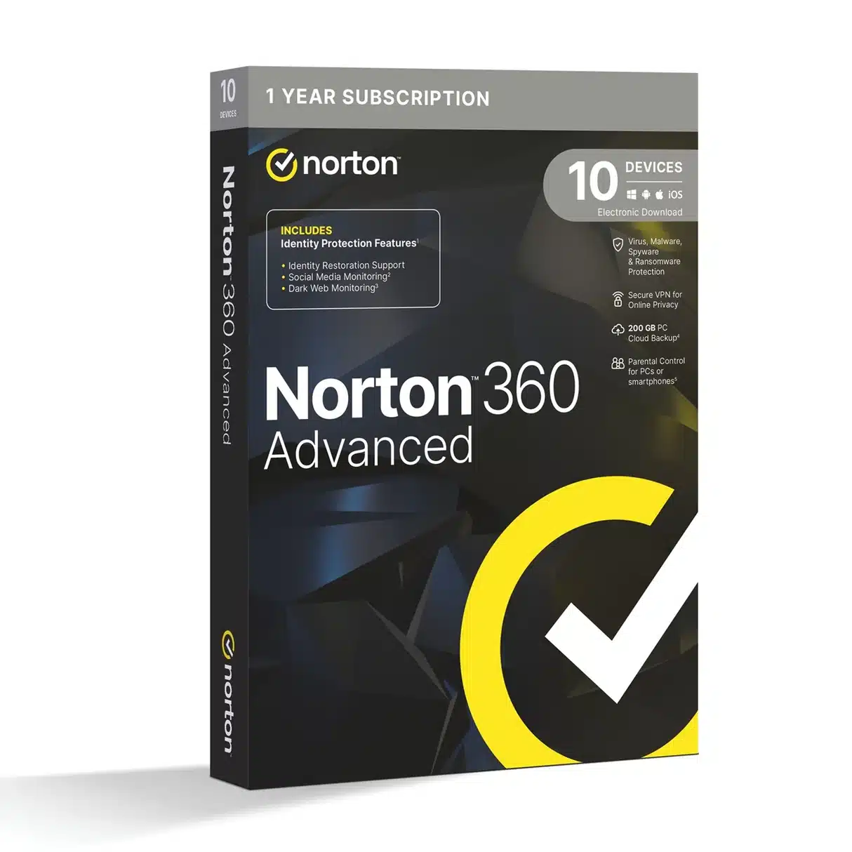 Norton 360 kein ABO Advanced inkl. 200 GB (10 Geräte - 1 Jahr| DE, Italy, France, Spain, UK ESD