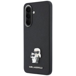 KARL LAGERFELD Hülle für SAMSUNG A37 KLHCSA37PSAKCMPK (Saffiano mit K&C Metall-Logo) schwarz