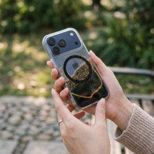 Hülle für iPhone 17 Pro Max Golden, kompatibel mit MagSafe, schwarz – Bild 5