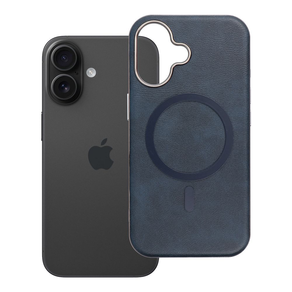 GENTLEMAN MAG COVER Hülle kompatibel mit MagSafe für iPhone 16 Marineblau – Bild 11