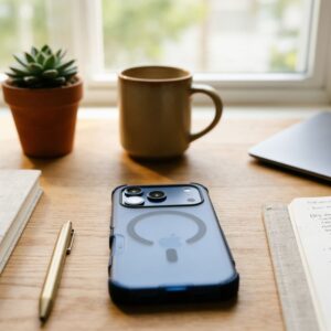 Hülle für iPhone 17 Pro / 18 Pro (niedriger Kamera-Rand) Forcell F-Protect BumperX Premium kompatibel mit MagSafe navyblau – Bild 5