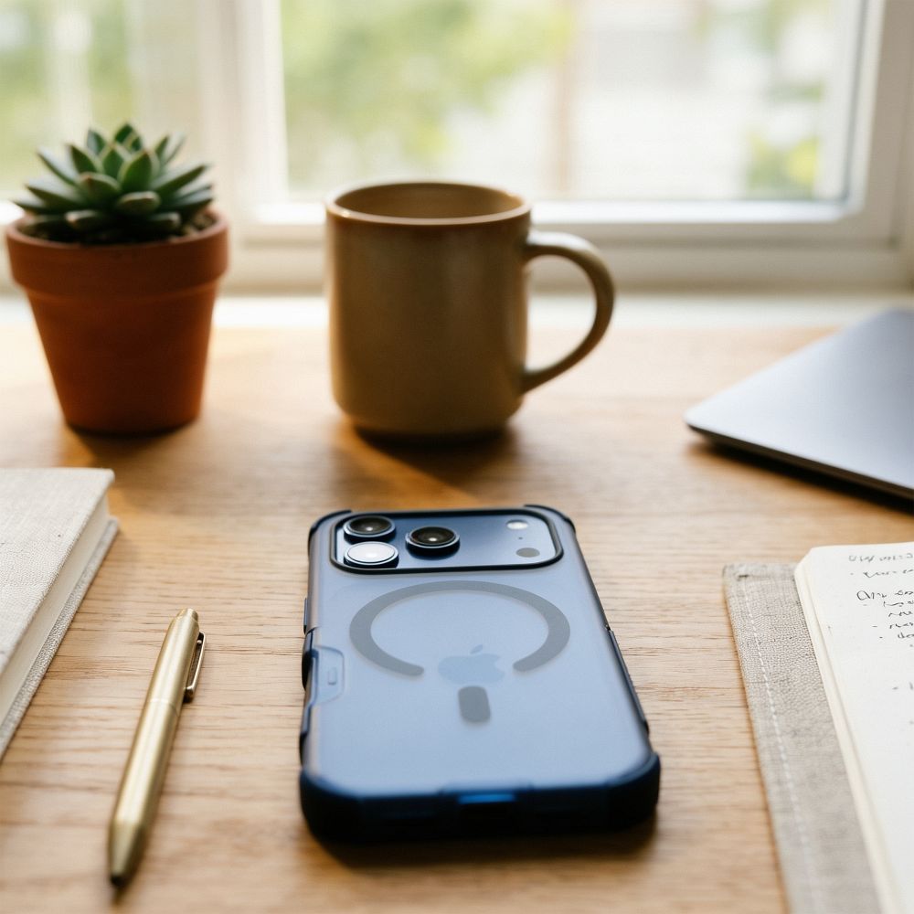 Hülle für iPhone 17 Pro / 18 Pro (niedriger Kamera-Rand) Forcell F-Protect BumperX Premium kompatibel mit MagSafe navyblau – Bild 5