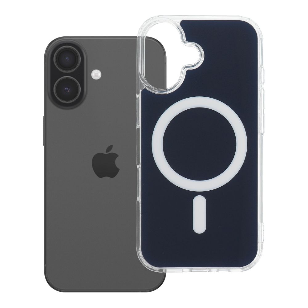 CLEAR FUSION MAG COVER Hülle kompatibel mit MagSafe für IPHONE 17 in Marineblau