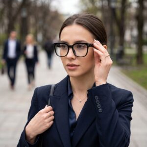 Intelligente AI-Brille mit Musik und Aufnahmefunktion, transparentes Glas, TITMO G-200 schwarz – Bild 6