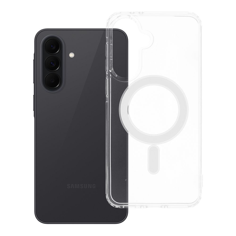 CLEAR MAG COVER Handyhülle kompatibel mit MagSafe für SAMSUNG A37, transparent