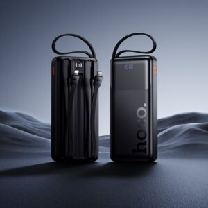 Powerbank 10000 mAh QC PD 2A 22,5W mit integrierten Kabeln USB A + USB C + Lightning + Micro USB Hoco J156 schwarz – Bild 8
