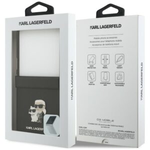 KARL LAGERFELD Hülle für SAMSUNG GALAXY Z FLIP 8 (Karl & Choupette Saffiano Pins) schwarz – Bild 7