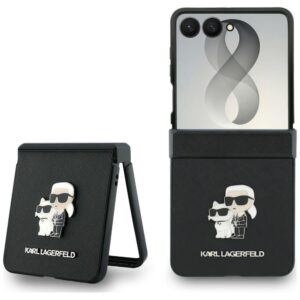 KARL LAGERFELD Hülle für SAMSUNG GALAXY Z FLIP 8 (Karl & Choupette Saffiano Pins) schwarz – Bild 8