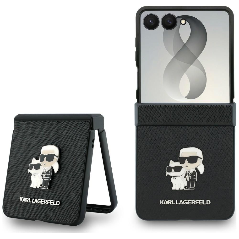 KARL LAGERFELD Hülle für SAMSUNG GALAXY Z FLIP 8 (Karl & Choupette Saffiano Pins) schwarz – Bild 8