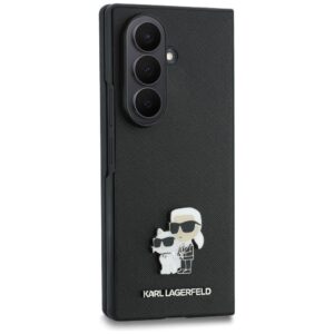 KARL LAGERFELD Hülle für SAMSUNG GALAXY Z FOLD 8 ULTRA (Karl & Choupette Saffiano Pins) Schwarz – Bild 4