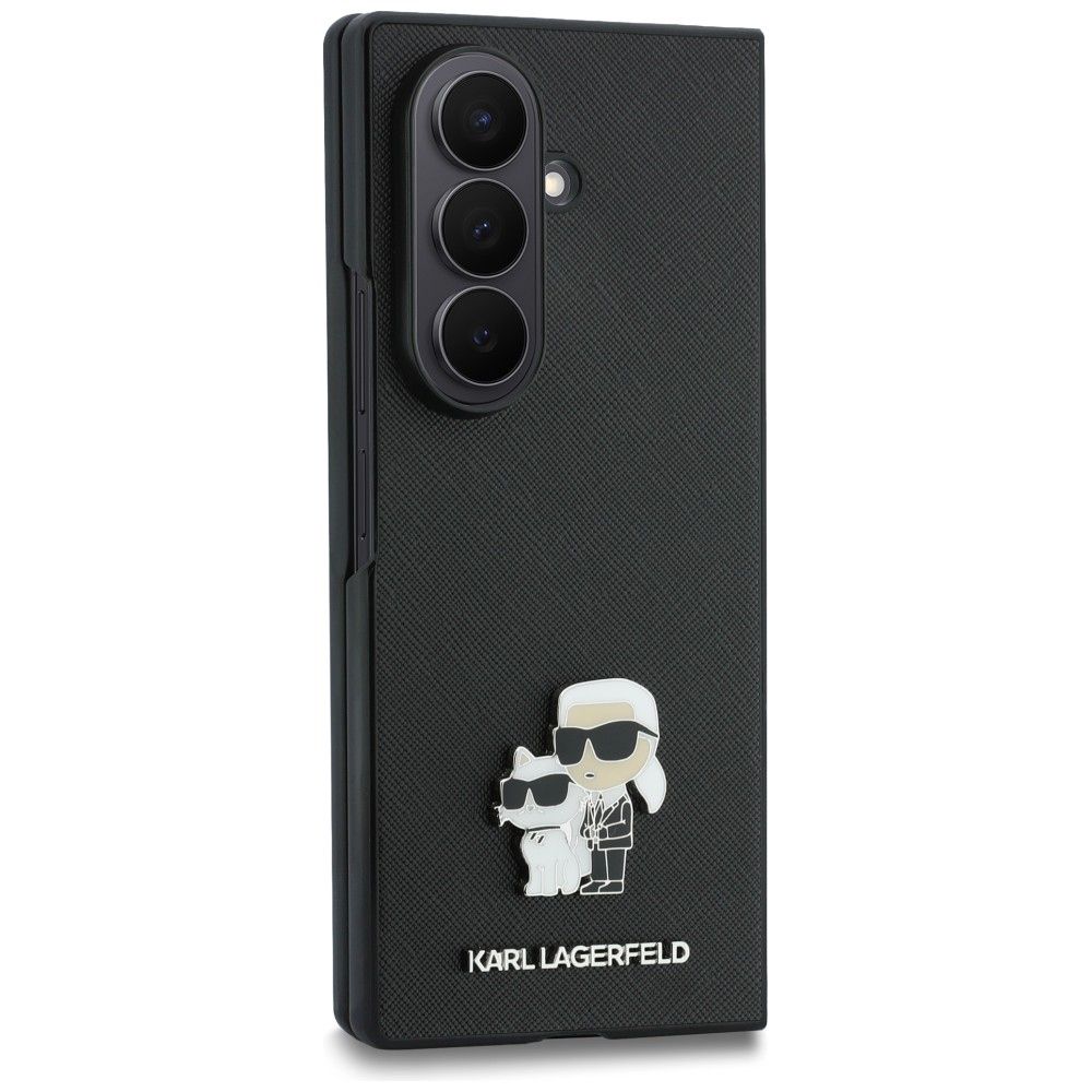 KARL LAGERFELD Hülle für SAMSUNG GALAXY Z FOLD 8 ULTRA (Karl & Choupette Saffiano Pins) Schwarz – Bild 4