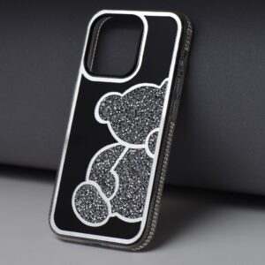 Hülle für iPhone 17 Pro Max / 18 Pro Max Teddy Bear Silber – Bild 2
