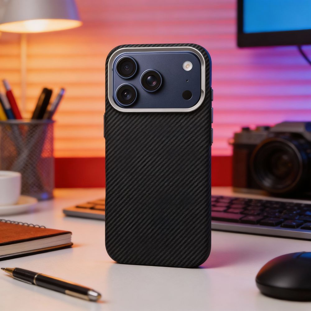 Hülle für iPhone 17 Pro / 18 Pro K-Look kompatibel mit MagSafe schwarz – Bild 2