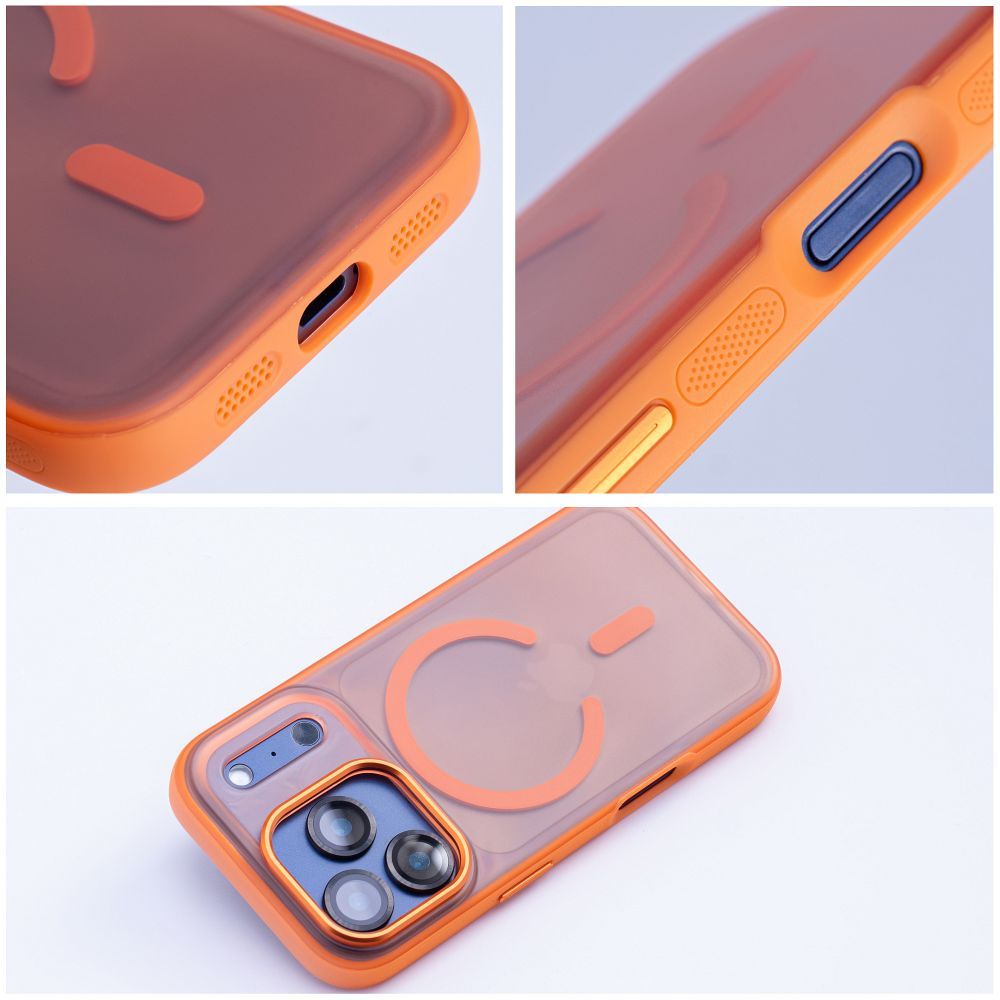 Hülle für iPhone 17 Pro Max / 18 Pro Max Flexline Mag Cover kompatibel mit MagSafe Orange