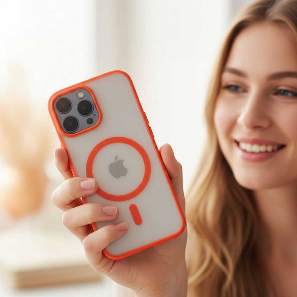 Hülle für iPhone 17 Pro Max / 18 Pro Max Flexline Mag Cover kompatibel mit MagSafe Orange – Bild 2