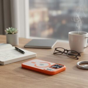 Hülle für iPhone 17 Pro Max / 18 Pro Max Flexline Mag Cover kompatibel mit MagSafe Orange – Bild 3