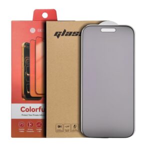 Bestsuit Flexible Hybridglas 5D Colorfull Privacy 180 für IPHONE 15 Pro magenta – Bild 6