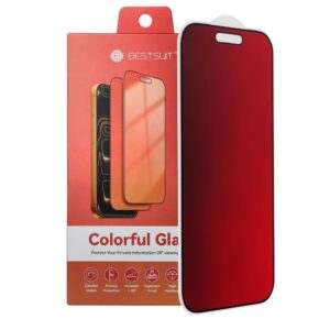Bestsuit Flexible Hybridglas 5D Colorfull Privacy 180 für iPhone 17 Pro Magenta – Bild 8