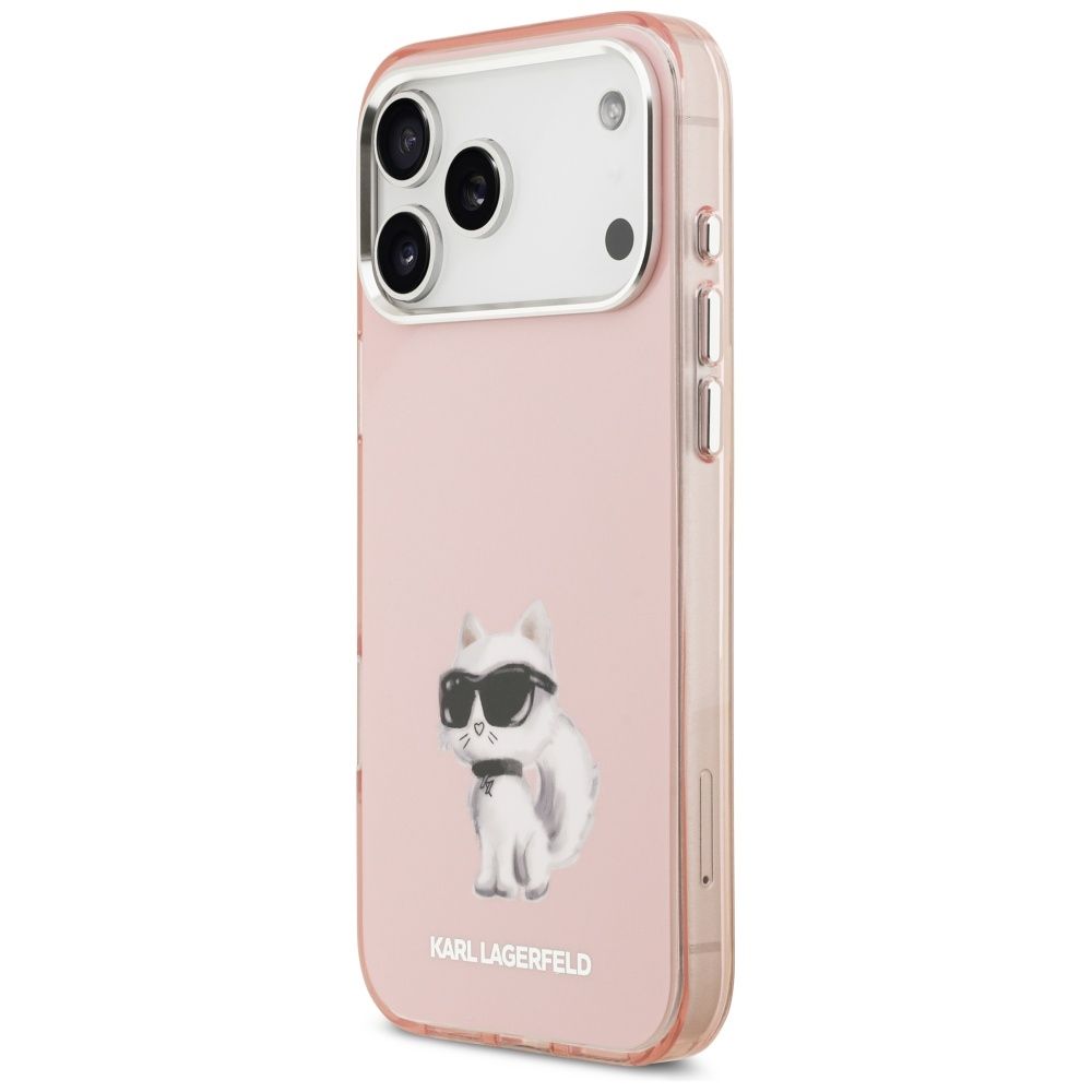 KARL LAGERFELD Hülle für iPhone 17 Pro, kompatibel mit MagSafe KLHMP17LHGKCGKBK (IML Glitter k&C Sketch Logo) schwarz